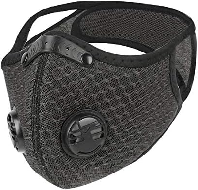 LuTuo Anti Pollution Sports Mask, Half Face Mask, Activated Carbon Air Filters, Air-soft Mask, Breathable, Adjustable Strap and Nose Clip, Maximum Pollution Filtration for Outdoor Sports (Dark-green)