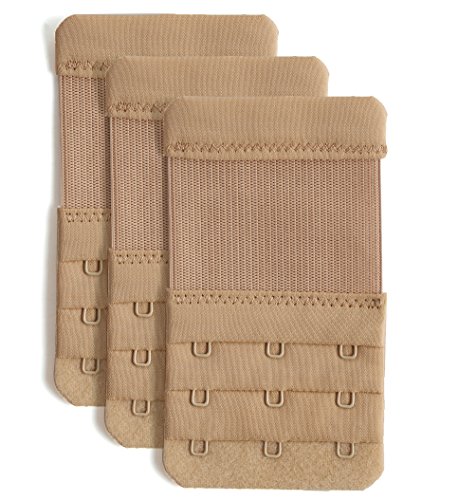 Bra Extender 3 Hooks Women Bra Strap Extenders Pack of 3 Soft Comfortable - Thumbnail 4