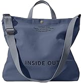 Canvas Tote Bag For Women inside out bag Crossbody Handbag with Adjustable Strap and Coin Purse for Work,Travel,Grocery