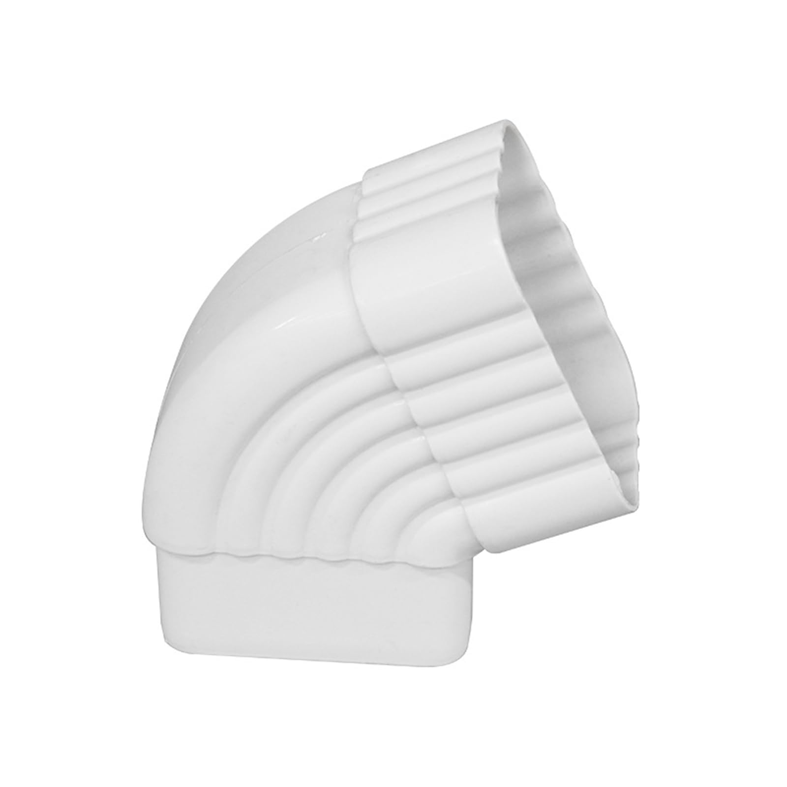 Photo 1 of 90° Elbow Gutter Downspout Connector, White PVC Downspout Adapter for Rainwater Pipe Extension and Roof Drainage Systems, Fit for 2 x 3 Inch