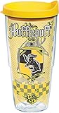 Tervis 1243493 Harry Potter - Hufflepuff Quidditch Insulated Tumbler with Wrap and Yellow Lid, 24 oz - Tritan, Clear