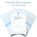 30 Baptism Invitations Boy with Envelopes (30 Pack) - Religious Christening Celebration Invites - Fill In Style