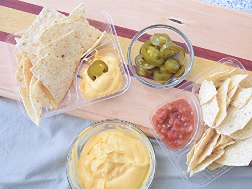 Small Clear Plastic Nacho Tray, 55 Pieces - Thumbnail 4