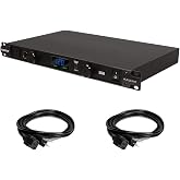 Furman PL-PLUS DMC Power Conditioner with Voltmeter/Ammeter and (2) Extension Cable (18 AWG, Black, 3') Bundle
