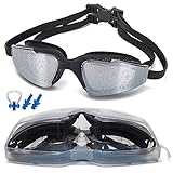Street Tribe Swimming Goggles, Swim Goggles, Professional Swim Goggles,Triathlon Goggles,for Adult Men Women Youth Kids Child ，Anti-Leakage, Anti-Fog,Anti-UV， earplugs, nose clip