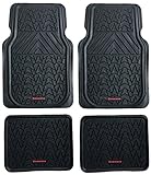 Firestone FS-1945 All-weather Black Heavy Duty Rubber Floor Mats 4-piece