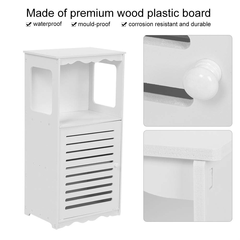 Zoternen Wood Plastic Board Bathroom Storage Floor Cabinet