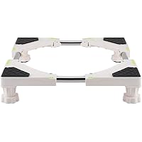 Universal Washing Machine Refrigerator Stand,Adjustable 4/8 Feet Dryer Base Mobile Laundry Pedestal Bracket Stand White…
