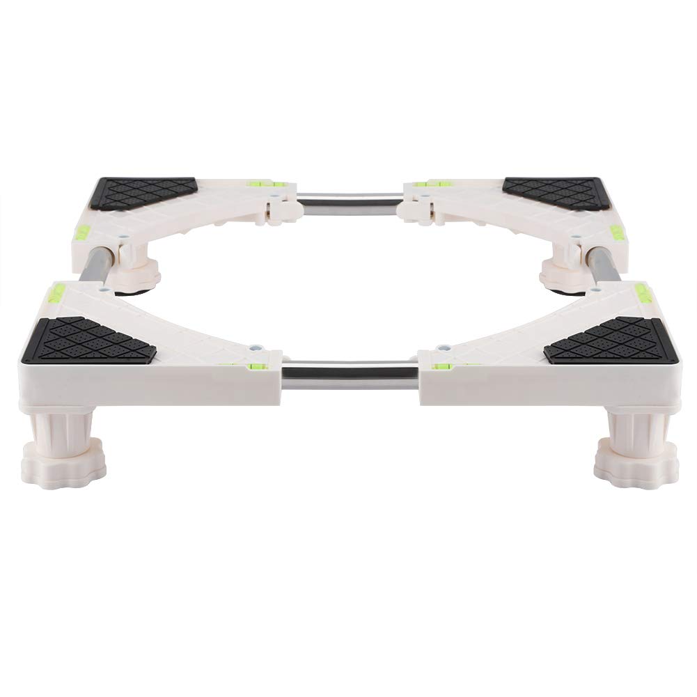 GOTOTOP Washing Machine Base Stand Multifunctional Adjustable Heavy Duty 4/8 Feet Movable Refrigerator Stand Bracket Household Appliances Accessories(4 Feet)