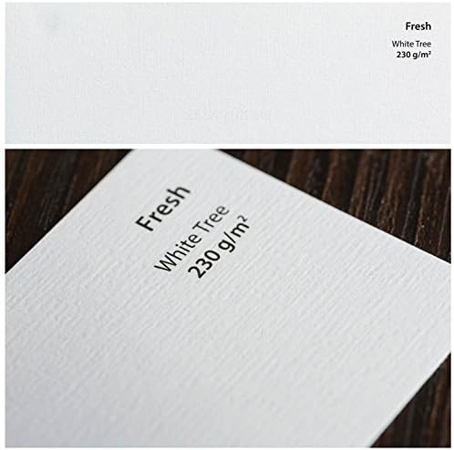 Elixir77UK A4 230gsm Craft Paper Card Fresh White Tree Embossed Textured Double Sided 25 Sheets Pack