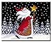 CounterArt Santa and Stars Glass Cutting Board, 15 x 12 Inches