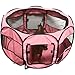 Paws & Pals 8-Panel Pop-Up Tent with Carry Bag Portable PlayPen for Pets, 48 by 48 by 25