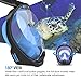 Atlin Snorkel Mask [Full Face] For Adults (Large/Extra Large, Black/Blue) GoPro Compatible Snorkeling Mask with 180° Panoramic View Anti-Fog, Anti-Leak with Adjustable Head Straps