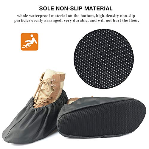 3 Pairs Waterproof Non Slip Washable Reusable Shoe Covers For Household Thickened Boot Covers (3 Color)