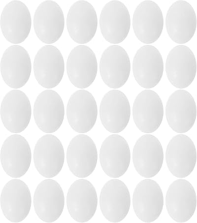 iplusmile 30Pcs Solid Plastic Pigeon Eggs to Stop Birds Laying Eggs Ornament