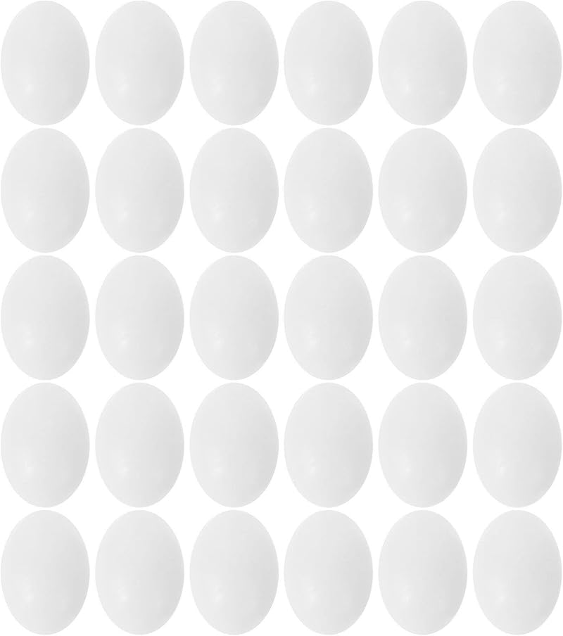 iplusmile 30Pcs Solid Plastic Pigeon Eggs to Stop Birds Laying Eggs Ornament