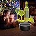 3D Night Light Wine Cup Bottle Led Light Optical Illusion Lamp 7 Color Changing with Remote Birthday Christmas Gifts for Kids Girls Adults Home Wine Bar Decoration