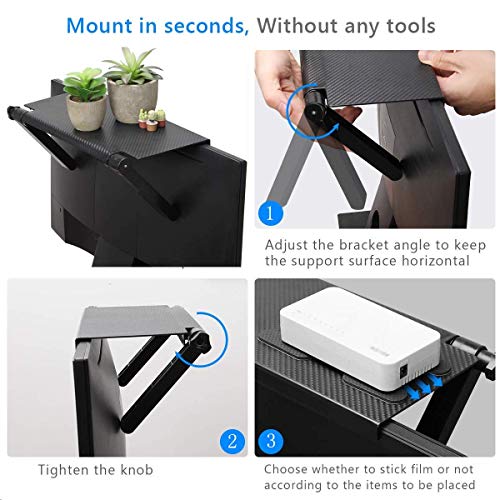 AHIER 13 Inch Cable Box Shelf for Wall Mounted TV, TV Top Shelf Mount