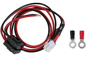 30A 1M Power Supply Cable with 4-Pin Fuse for ICOM IC-7000/IC-7600, Yaesu FT-450, and Kenwood TS-480 Short Wave Radios
