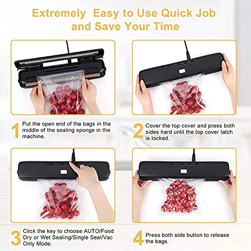 Vacuum Sealer Machine, Adoric Food Sealer, Automatic Dry & Wet Food