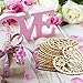 Tatuo 30 Pieces Heart Wooden Embellishments Wood Tags Love Heart Hanging Ornament and 30 Pieces Twines for Valentine's Day Decorations Wedding Crafts