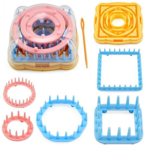 Awakingdemi Flower Knitting Loom Knit Daisy Pattern Wool Yarn Needles Maker Hobby 9-Piece