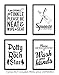 Designs by Maria Inc. Set of 4 Funny Bathroom Quotes & Rules (Unframed) Best Modern Toilet Decor Words & Letters | Premium Card Stock Sayings Posters | (8x10) Black & White Prints primary