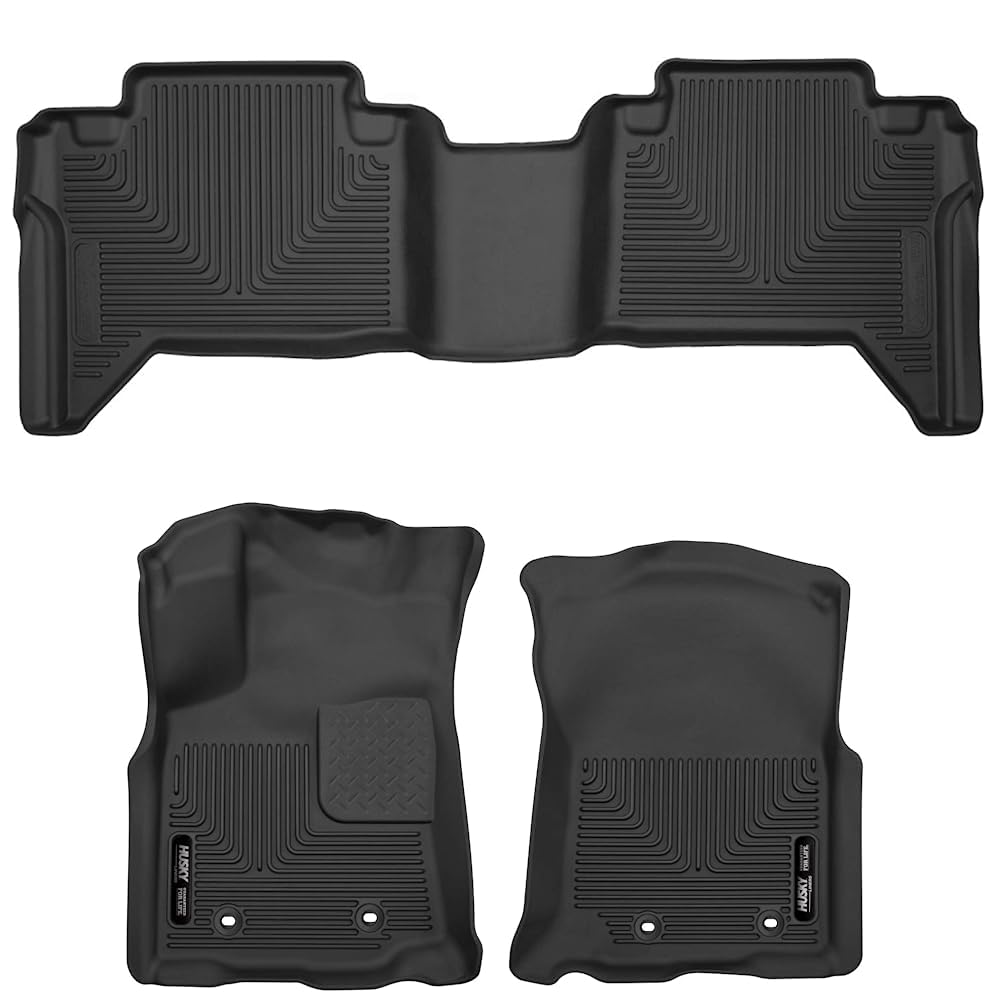 Husky Liners — X-ACT Contour Floor Liners | Fits 2018 - 2023 Toyota Tacoma Double Cab, Front & 2nd Row Liner - Black, 1 pc. | 53751 & 53801 Image Husky Liners — X-ACT Contour Floor Liners | Fits 2018 - 2023 Toyota Tacoma Double Cab, Front & 2nd Row Liner - Black, 1 pc. | 53751 & 53801 Image