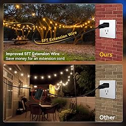 MOFFE 50FT Outdoor String Lights with 16 S14 Edison