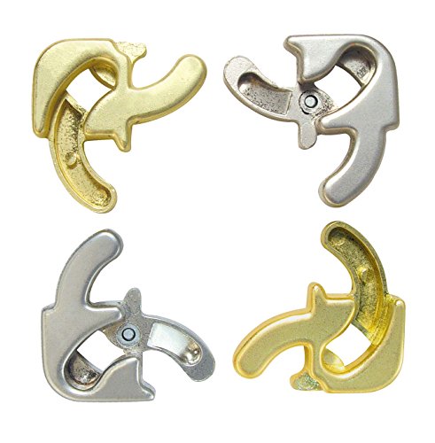 SQUARE Hanayama Cast Metal Brain Teaser Puzzle (Level 6)