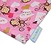 Baby Wet Bag Dry Bag Splice Cloth Diaper Wet Bags Waterproof Small Size with Zipper Snap Handle Pack of 2 (Monkey and Red Owls)