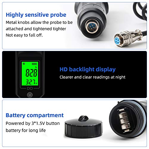 RCYAGO Dissolved Oxygen Meter with Electrode Filling Fluid Pricepulse