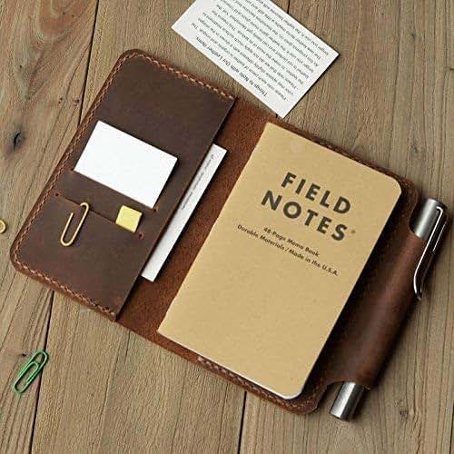 Personalized Leather Refillable Composition Notebook Cover