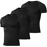 Niksa Men's Compression Shirts, Compression Shirts for Men Short Sleeve Athletic, Quick Dry Workout T Shirts Base Undershirt