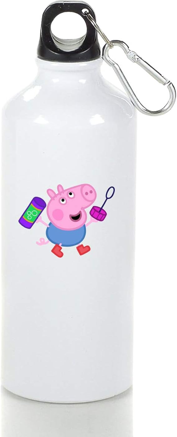 Amazon Co Jp Missy スタイリッシュ 男性 ステンレス戸外運動水筒 コップ ペッパピッグ ジョージピッグ テレビ アニメ キャラクター イラスト 遠足 携帯便利 White M 服 ファッション小物
