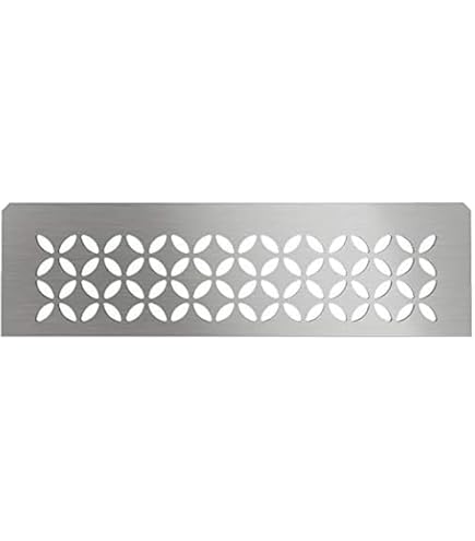 Schluter Rectangular Shelf For Kerdi-Board Niches – 4mm Thick, Floral Design, Matte Black Finish, Fits SN/SNLT Niches, For Showers & Tiled Walls