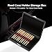 T-best Oboe Reed Case Storage, Wooden + PU Leather Cover Reed Case Holder Storage Box for 10/12/20pcs Reeds Cover (For 12 reeds)