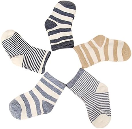 Evelin LEE Kids Unisex Baby Toddler Soft Socks 5 Pairs Crew Walkers Newborn Gift