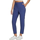 baleaf Womens Travel Pants Lightweight Stretch with Zipper Pockets Petite Ankle Dressy Golf Work Business Casual Slacks