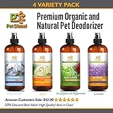 Pet Diesel Pet Deodorizer 4 Value Pack | Natural Enzyme Spray | Aromatherapy for Pets | Eliminates Odors & Removes Bacteria | Baby Powder, Lavender, Eucalyptus & Peppermint & Citrus Scents