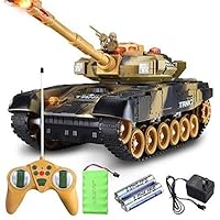 LLDDP Deformation robot Giant 44CM World War II Air Defense Main Battle Tank Charging Remote Control German Tiger RC Panzer Crawlers Chariot Sound Rotating Turret And Recoil Action When Cannon Artille