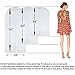 Grsafety Garment Bag Clear PEVA Storage or Travel Clothes Cover White Breathable Full Zipper for Suit Dance Clothes Closet Pack of 6(24