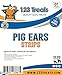 123 Treats Pigs Ears Strips for Dogs, 100% Natural pig ear dog treats, Bite Size Pork Dog Chews, Ideal for All Chewers, Delicious and Healthy Dog Treats, 1lb