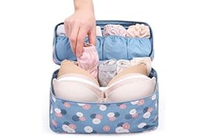 STESHWK Makeup Lingerie Toiletry Travel Bag with Handle Waterproof Personal Garment Bag Case Undergarments Organiser Women
