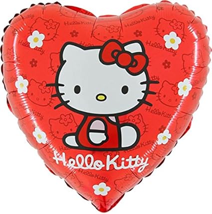Amazon Com 18 Inch Hello Kitty Pink Heart Shaped Foil Balloon Cr14 Toys Games