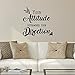 Your Attitude Determines Your Direction - Inspirational Quote - Wall Art Decal - 23