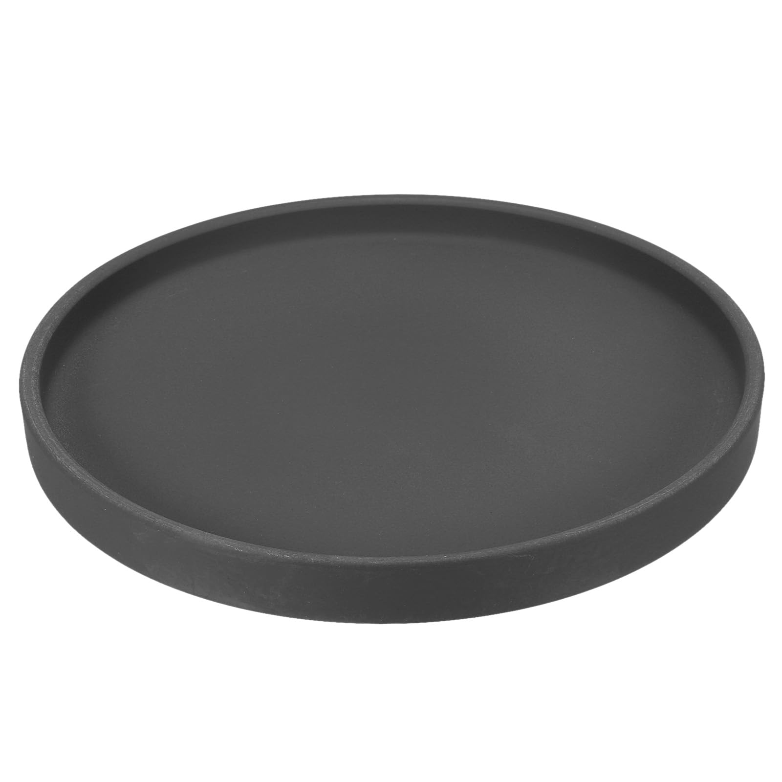 PATIKIL 8.9 Inch Round Ceramic Plant Saucer, Plant Saucer Tray Flower Planter Drip Tray for Indoors Outdoors Patio Balcony, Black