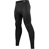 qualidyne Mens Cycling Pants Fleece-Lined 4D Padded Road Bike Tights Bicycle Biking Long Leggings