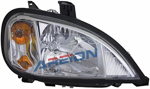 Freightliner Columbia Chrome Headlight | Passenger Side | 2004-2011 Models | Wire Harness and Bulbs Included | Direct OEM Replacement A0646108001 A0651041001 A0675737003 A0675737005 | Areion