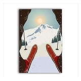 Wee Blue Coo Travel Winter Sport Skiing Cortina Italy Alpine Vintage Advert Art Print Poster Wall Decor 12X16 Inch Viaggio Inverno Sciare Italia Alpino Vintage ▾ Pubblicità Manifesto Parete